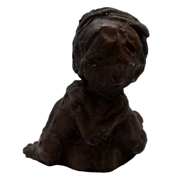 Boy In Sailor Suit Sculpture Babs Mellor Vintage OOAK Art Toddler Kid Statue - Picture 5 of 13